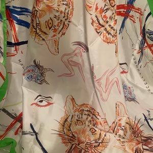 Edgy, fun silk scarf from Marcell Von Berlin